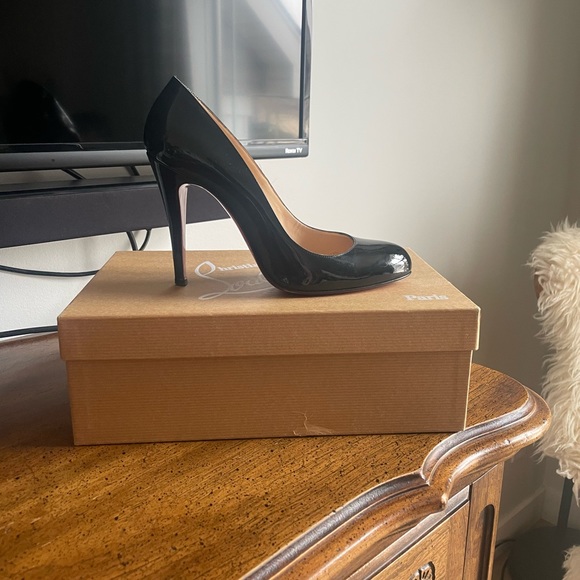 Christian Louboutin Ron Ron 100 Patent Calf - Black size 37.5 - Picture 6 of 12